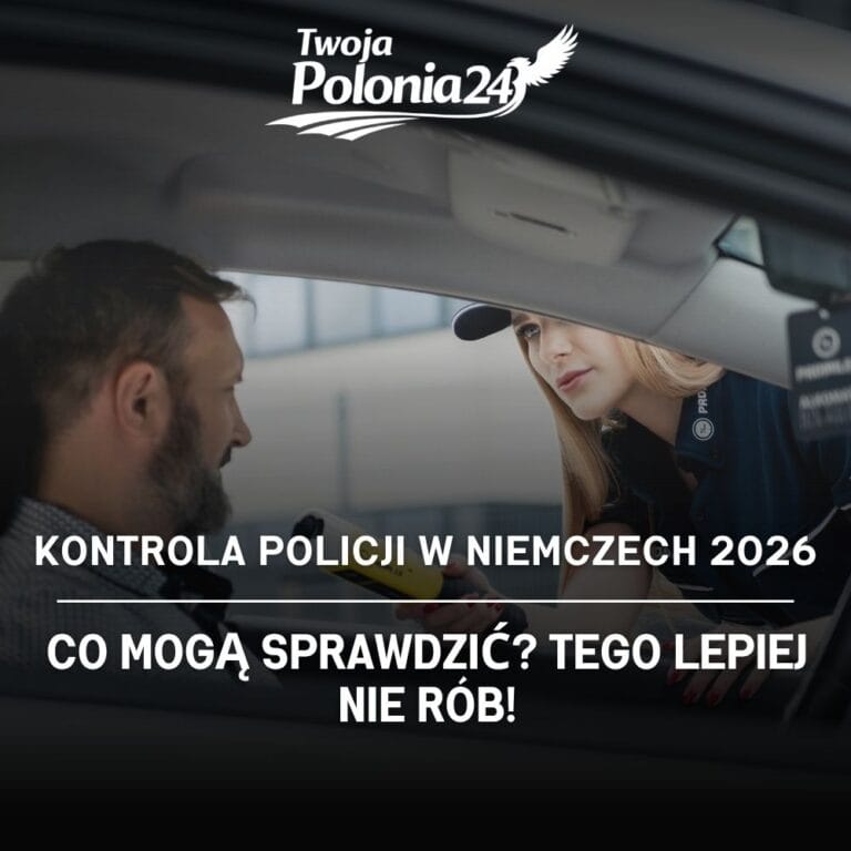 Kontrola policji w Niemczech 2026 – kontrola drogowa kierowcy przez policję w Niemczech, sprawdzanie dokumentów i alkomat