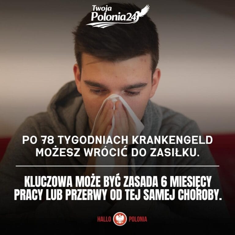 Ponowne Krankengeld w Niemczech po 6 miesiącach pracy dla Polaków