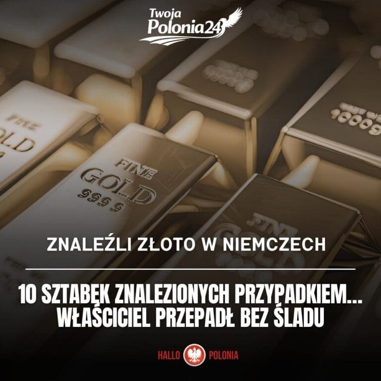 znaleziono złoto w Niemczech sztabki złota na trawie Saksonia znalezisko