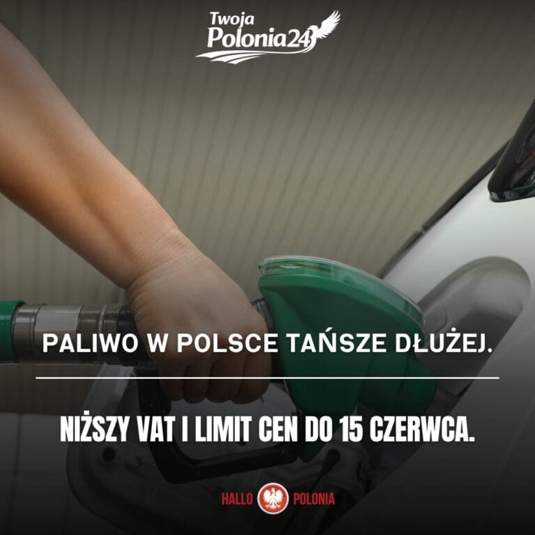 niższy VAT na paliwa w Polsce ceny paliw do 15 czerwca