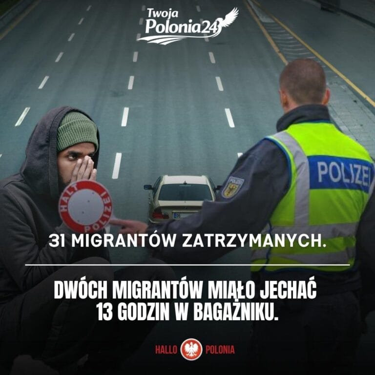 przemyt ludzi przy granicy z Polską zatrzymanie 31 migrantów i czterech podejrzanych