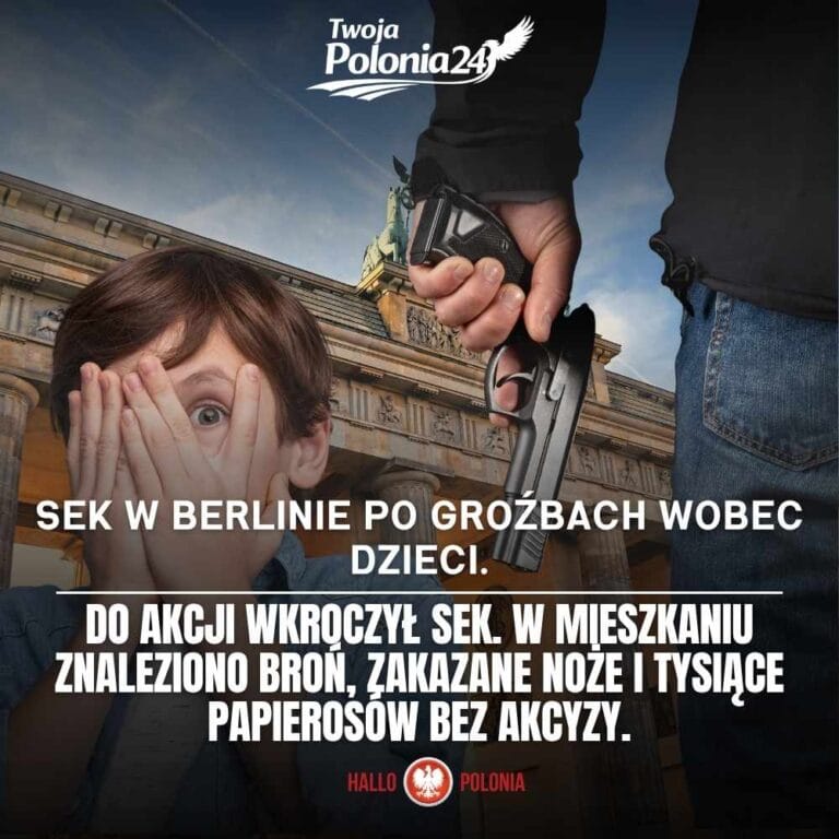mężczyzna groził dzieciom bronią w Berlinie