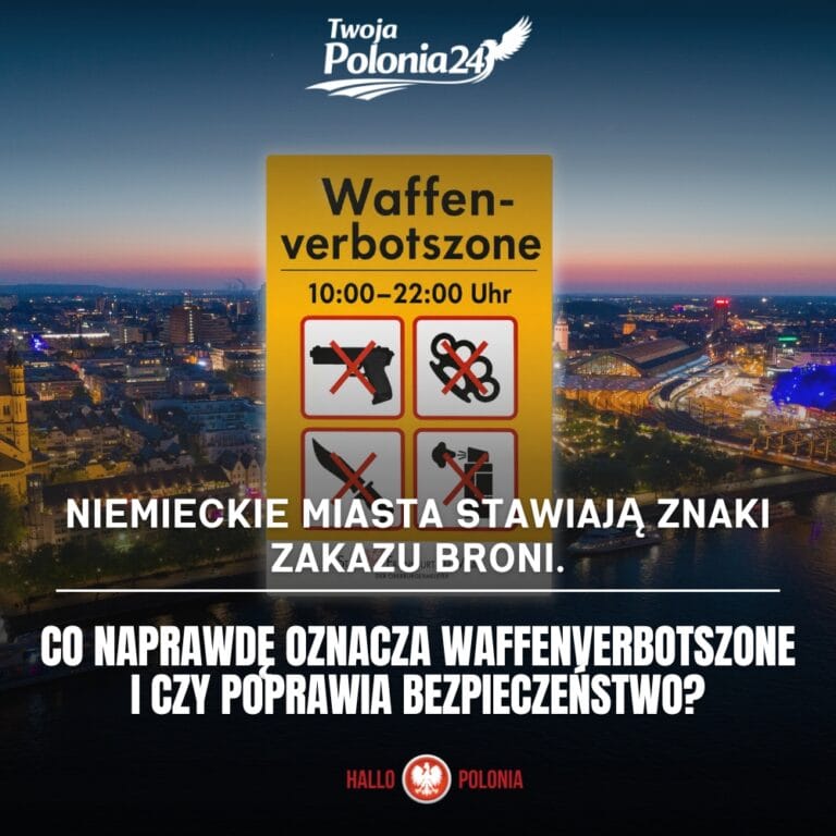 strefy zakazu broni w Niemczech znak Waffenverbotszone Frankfurt