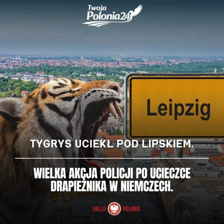 Tygrys uciekł pod Lipskiem z prywatnej hodowli w Niemczech