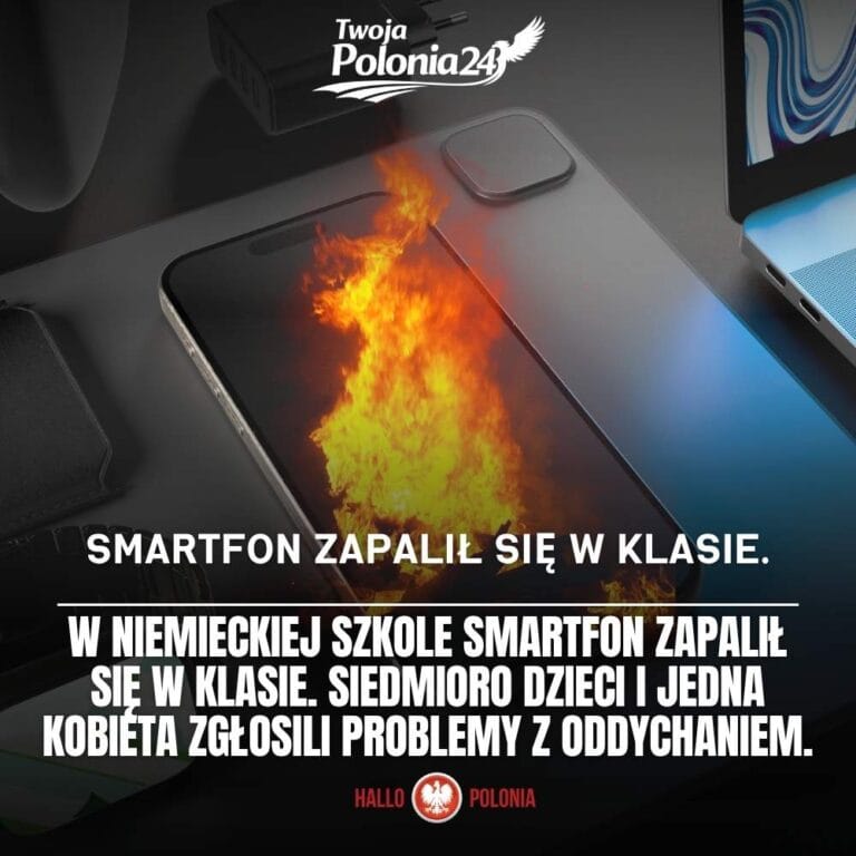 wypadek w niemieckiej szkole po samozapłonie smartfona w klasie