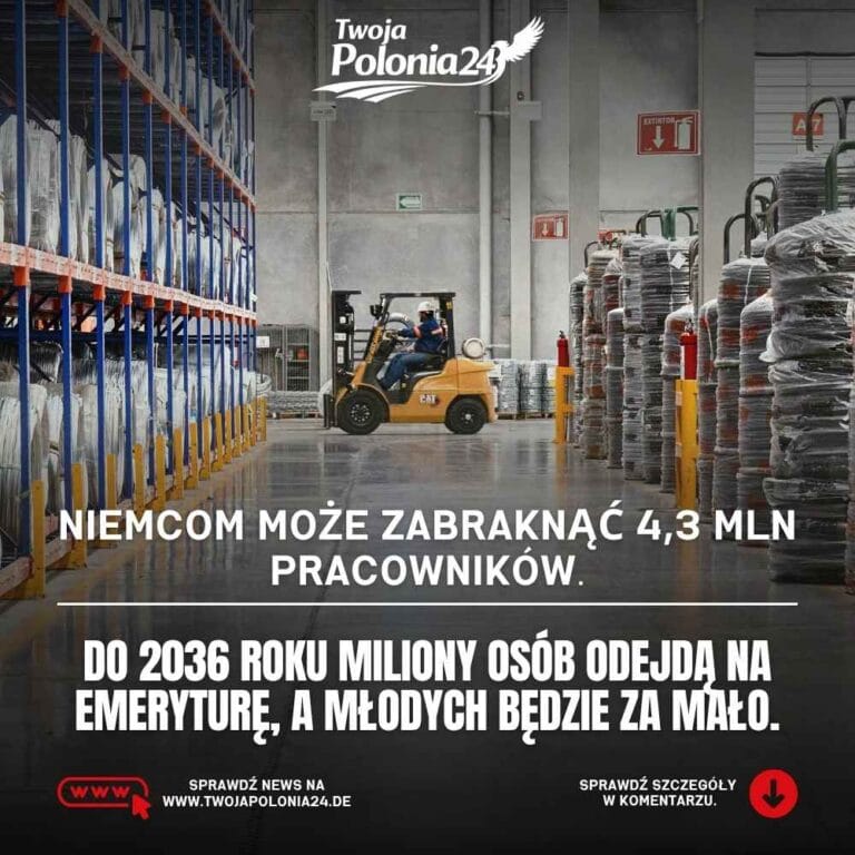 brak pracowników w Niemczech może wynieść 4,3 miliona osób do 2036 roku