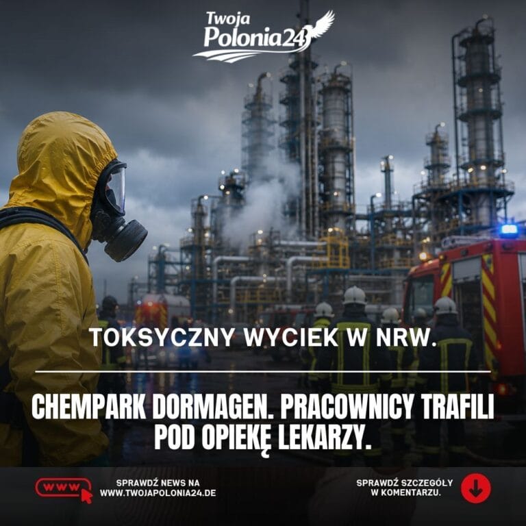 Chempark Dormagen wyciek fosgenu i wypadek chemiczny w NRW