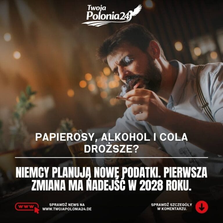 droższy alkohol i papierosy w Niemczech oraz plan opłaty na słodzone napoje
