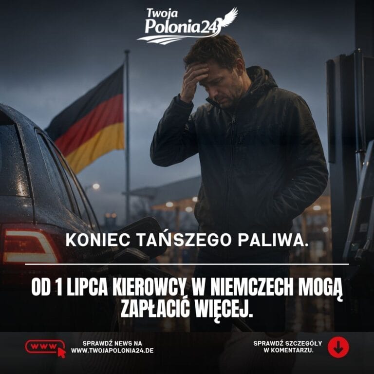 Koniec tankrabatu w Niemczech, kierowca tankuje auto na stacji benzynowej, ceny paliwa od 1 lipca mogą wzrosnąć