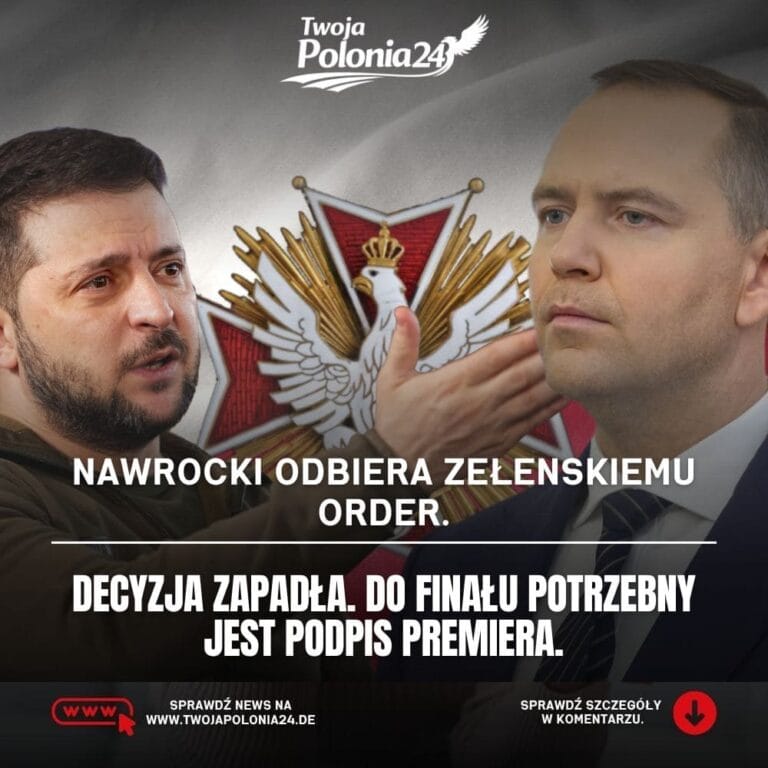 odebranie Orderu Orła Białego Zełenskiemu ogłoszone przez Karola Nawrockiego