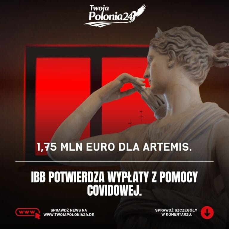Pomoc covidowa dla Artemis wyniosła ponad 1,75 mln euro w Berlinie