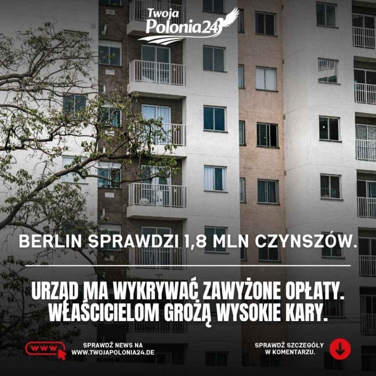 rejestr czynszów w Berlinie obejmie około 1,8 miliona umów najmu