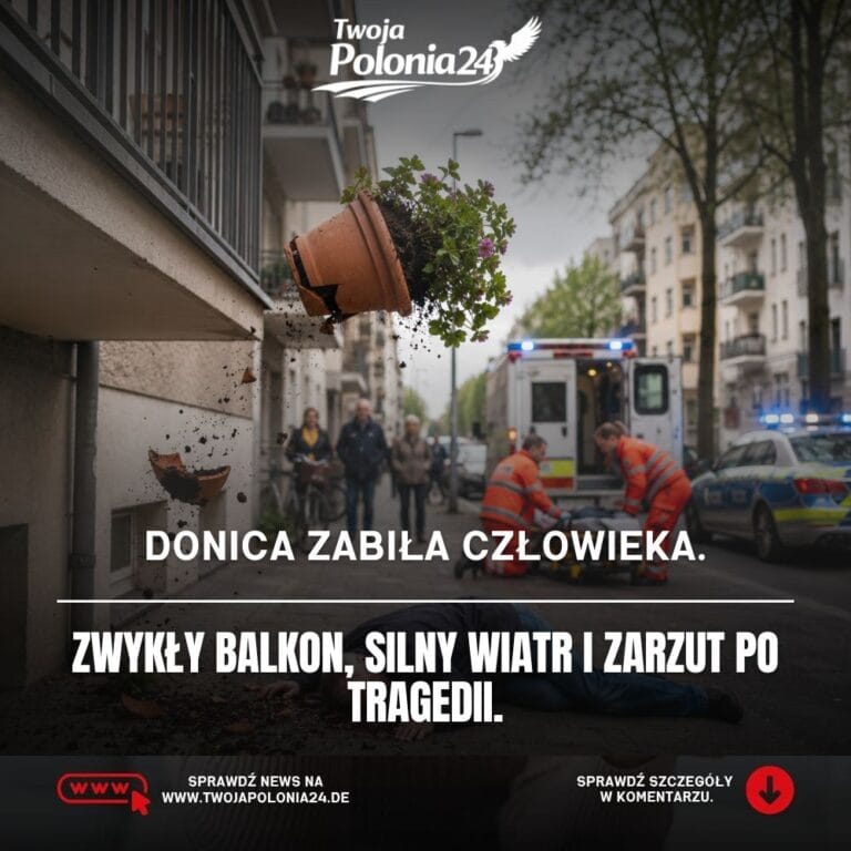 Spadająca donica w Berlinie i zarzut po śmierci 61-latka