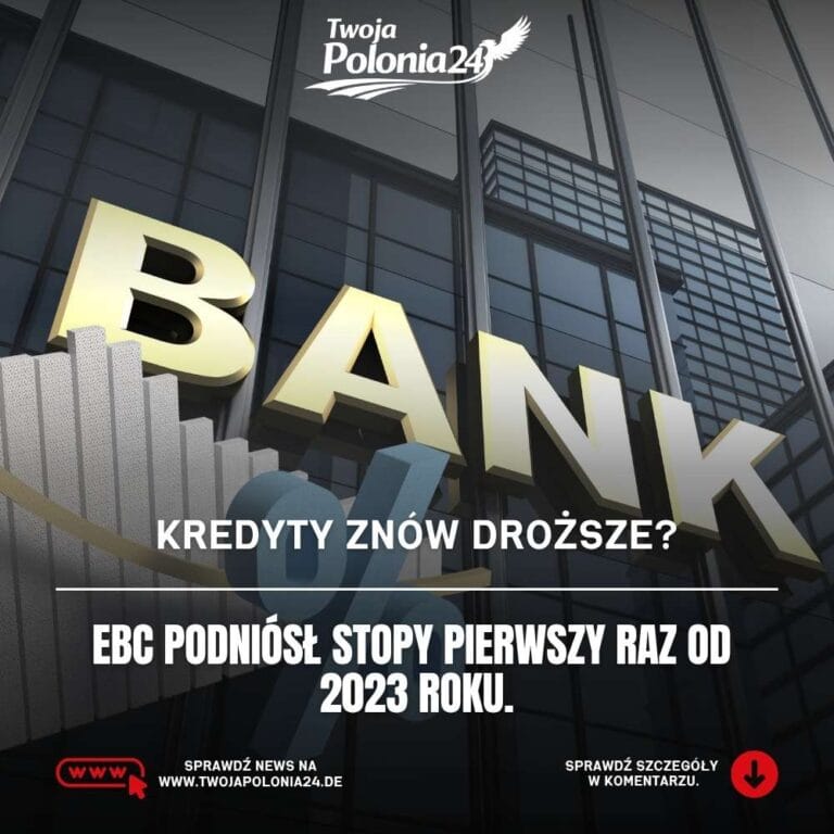 stopy procentowe EBC w górę i możliwy wzrost kosztów kredytów w Niemczech