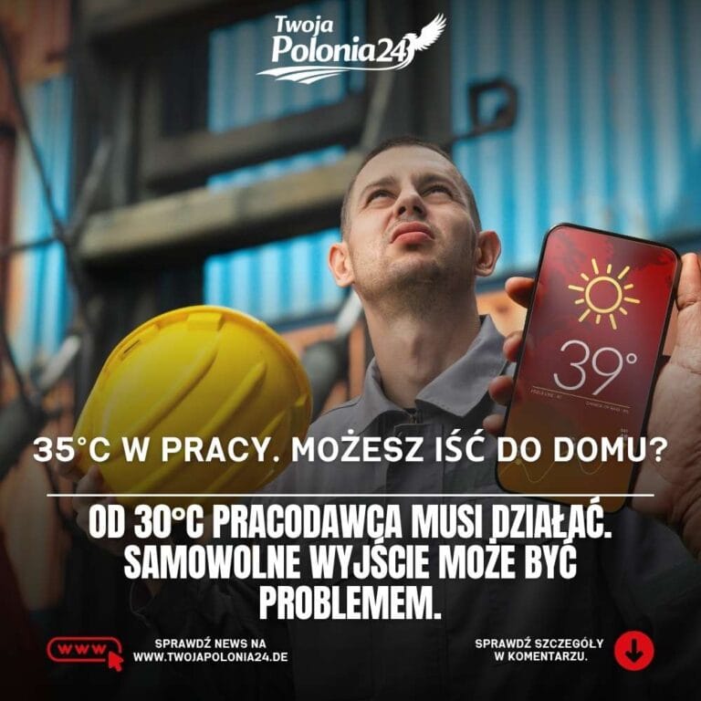 upał w pracy w Niemczech i prawa pracownika przy 26, 30 i 35 stopniach