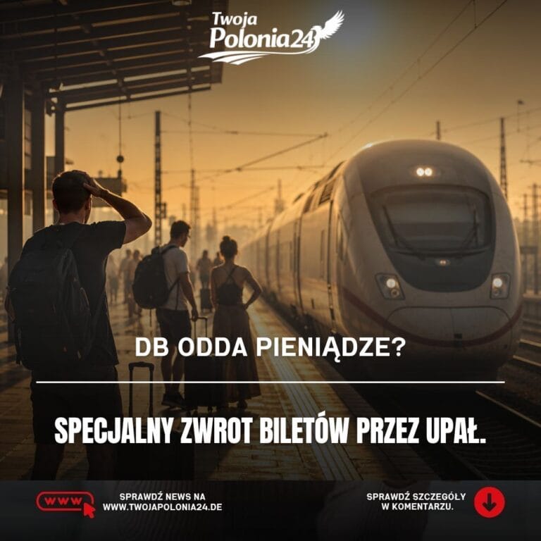 Zwrot biletu Deutsche Bahn przez upał i bezpłatne anulowanie podróży DB