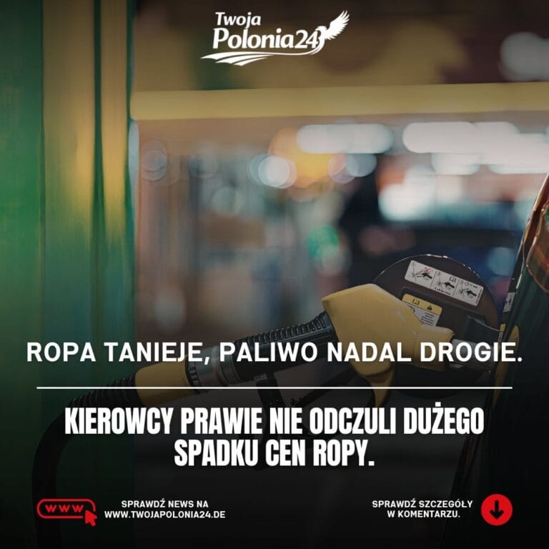 Ceny paliw w Niemczech po mocnym spadku ceny ropy Brent