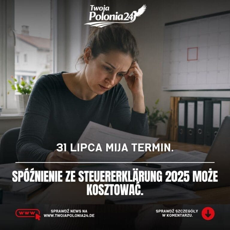 Deklaracja podatkowa 2025 w Niemczech, dokumenty podatkowe i kalendarz z terminem 31 lipca 2026