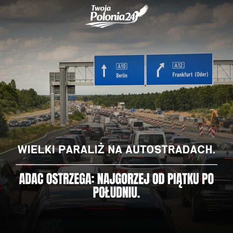 Korki w Niemczech w weekend 24–26 lipca 2026 na autostradach A10 i A12