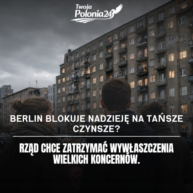 mieszkania w Berlinie, najemcy patrzą na bloki mieszkalne, spór o wywłaszczenie koncernów mieszkaniowych i czynsze