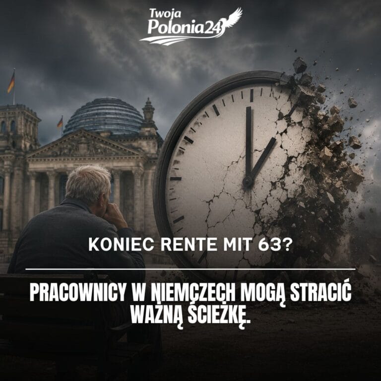 Rente mit 63, reforma emerytur w Niemczech, pracownik po wielu latach pracy sprawdza dokumenty emerytalne
