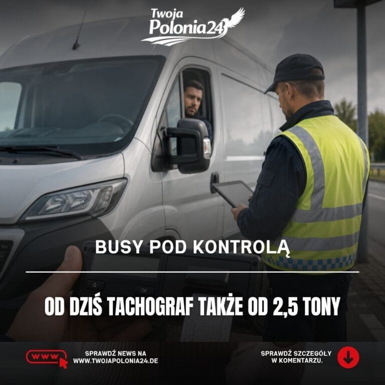 Tachografy w busach od 2,5 tony od 1 lipca 2026, nowe zasady dla transportu międzynarodowego w UE