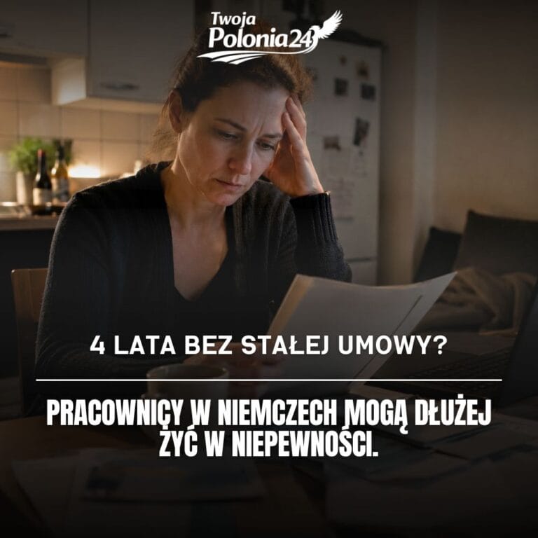 umowy na czas określony w Niemczech, pracownik patrzy na dokumenty umowy czasowej i martwi się o brak stałego zatrudnienia