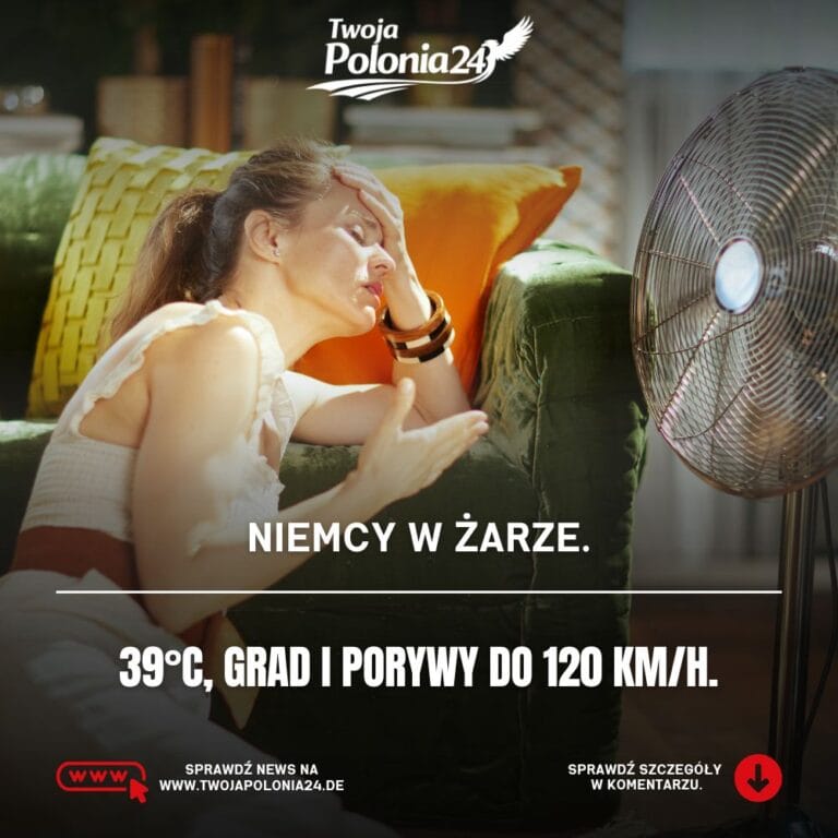 Upały i burze w Niemczech oraz ostrzeżenie DWD przed temperaturą do 39 stopni
