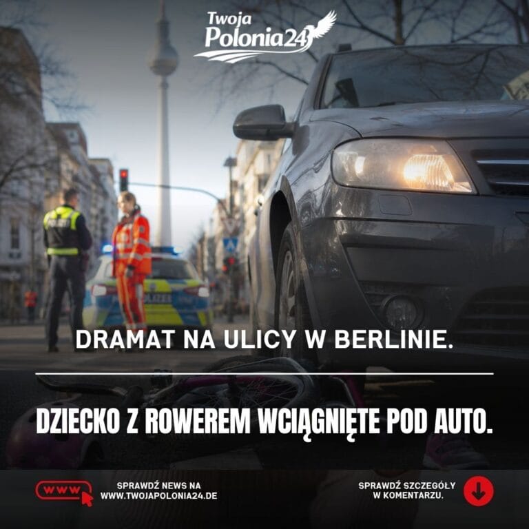 Wypadek dziecka w Berlinie, pięciolatka potrącona w Mahlsdorfie i przewieziona do szpitala