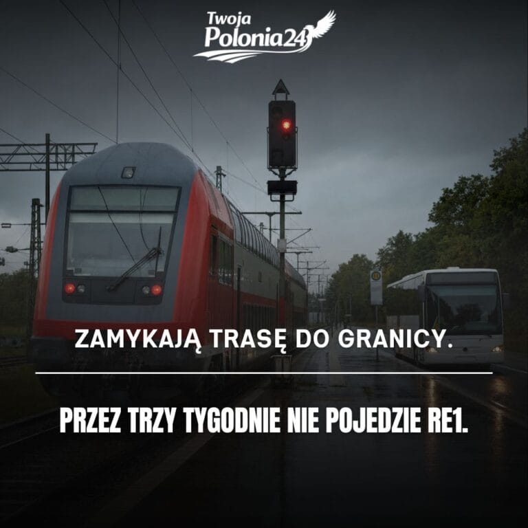 Zamknięcie trasy Berlin Frankfurt nad Odrą i autobus zastępczy przy stacji
