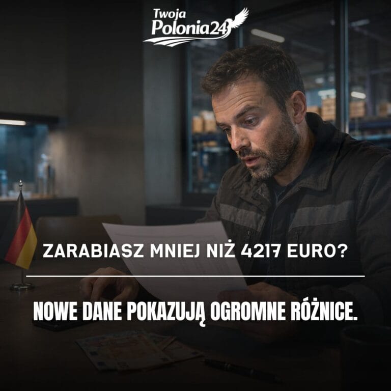Zarobki w Niemczech 2025 i pracownik sprawdzający miesięczne wynagrodzenie
