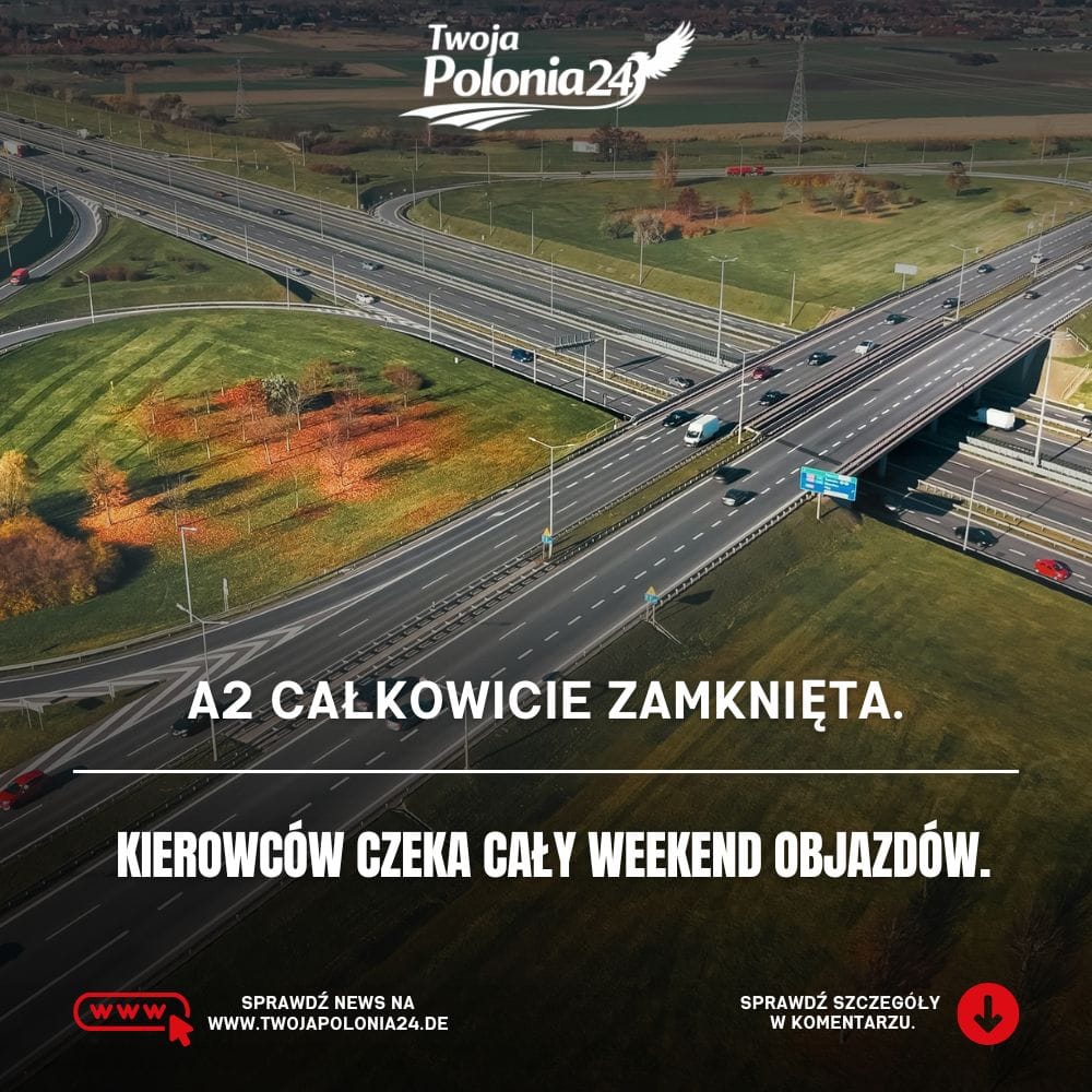 A2 w Niemczech zamknięta między Hamm a Kamener Kreuz od 21 do 24 sierpnia 2026