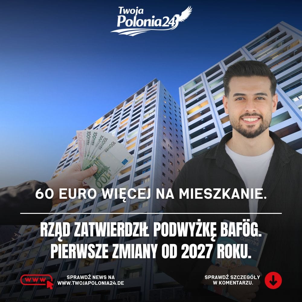 BAföG 2027 i podwyżka dodatku mieszkaniowego z 380 do 440 euro
