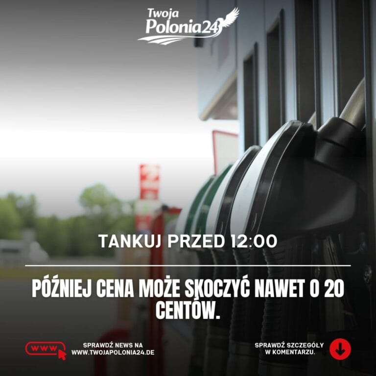Ceny paliw w Niemczech rosnące o godzinie 12 na stacjach benzynowych