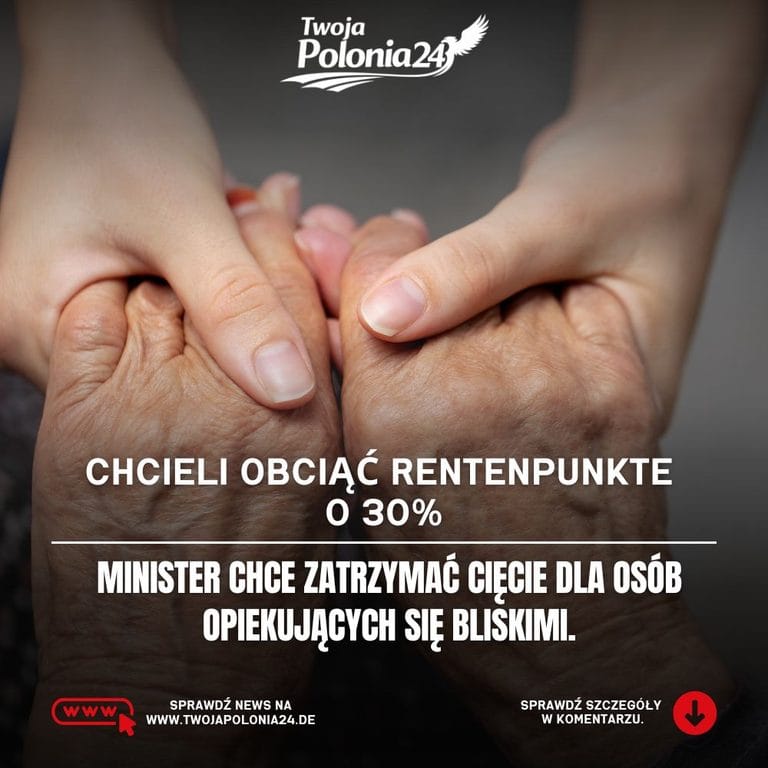 Emerytura za opiekę w Niemczech i planowane 30-procentowe cięcie Rentenpunkte dla osób opiekujących się bliskimi