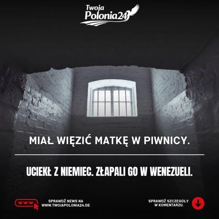 Miał więzić matkę w piwnicy w Niemczech, 32-latek został zatrzymany w Wenezueli