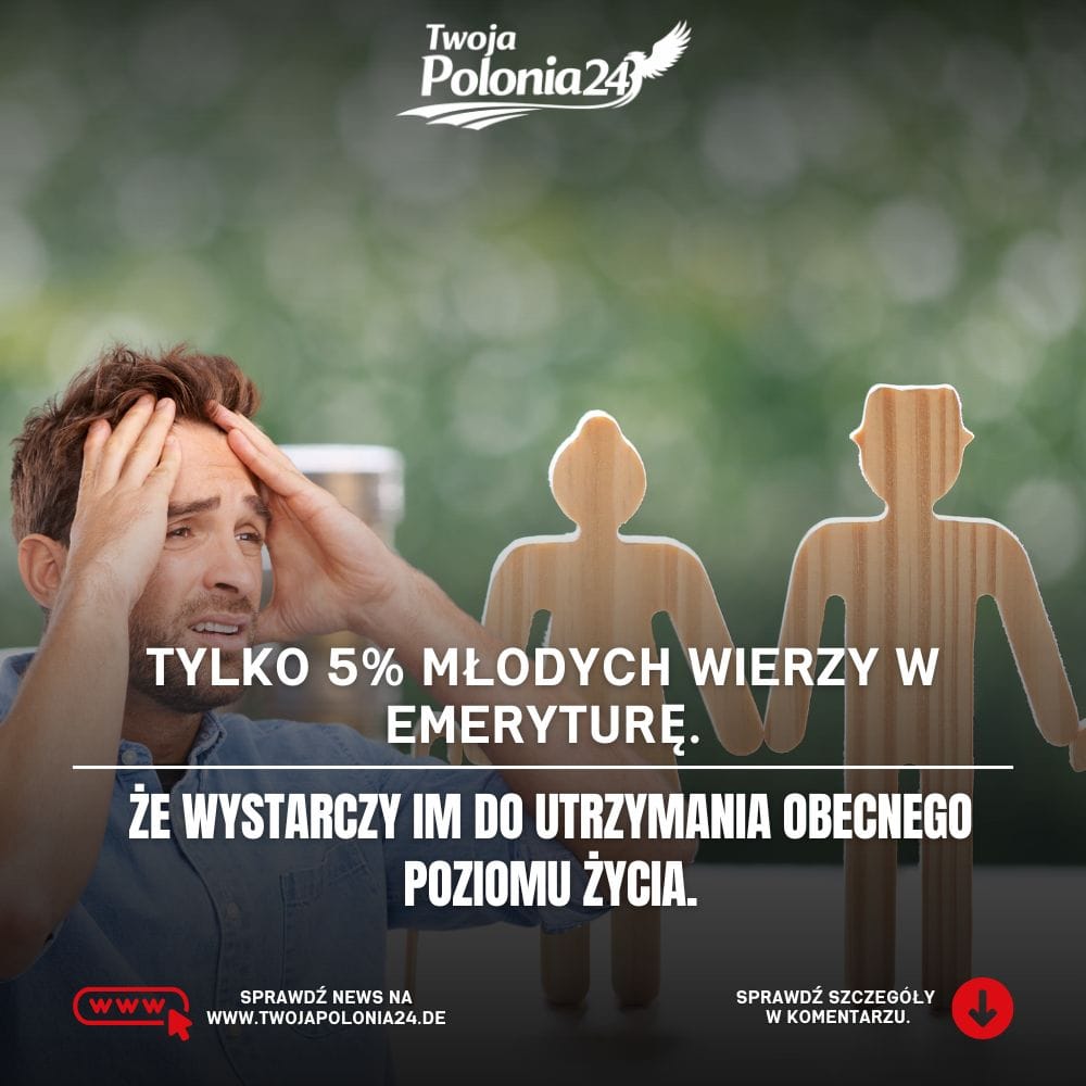 Zaufanie do emerytury w Niemczech spada, tylko 5 procent młodych wierzy że świadczenie wystarczy na utrzymanie poziomu życia
