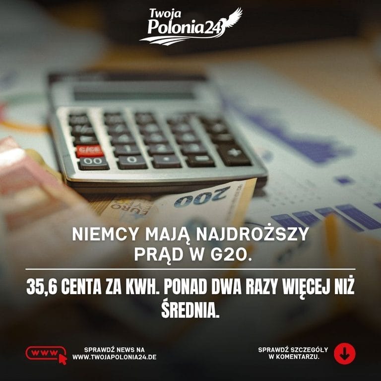 Najdroższy prąd w G20 jest w Niemczech. Wysokie ceny energii elektrycznej i rachunki za prąd dla gospodarstw domowych w Niemczech.