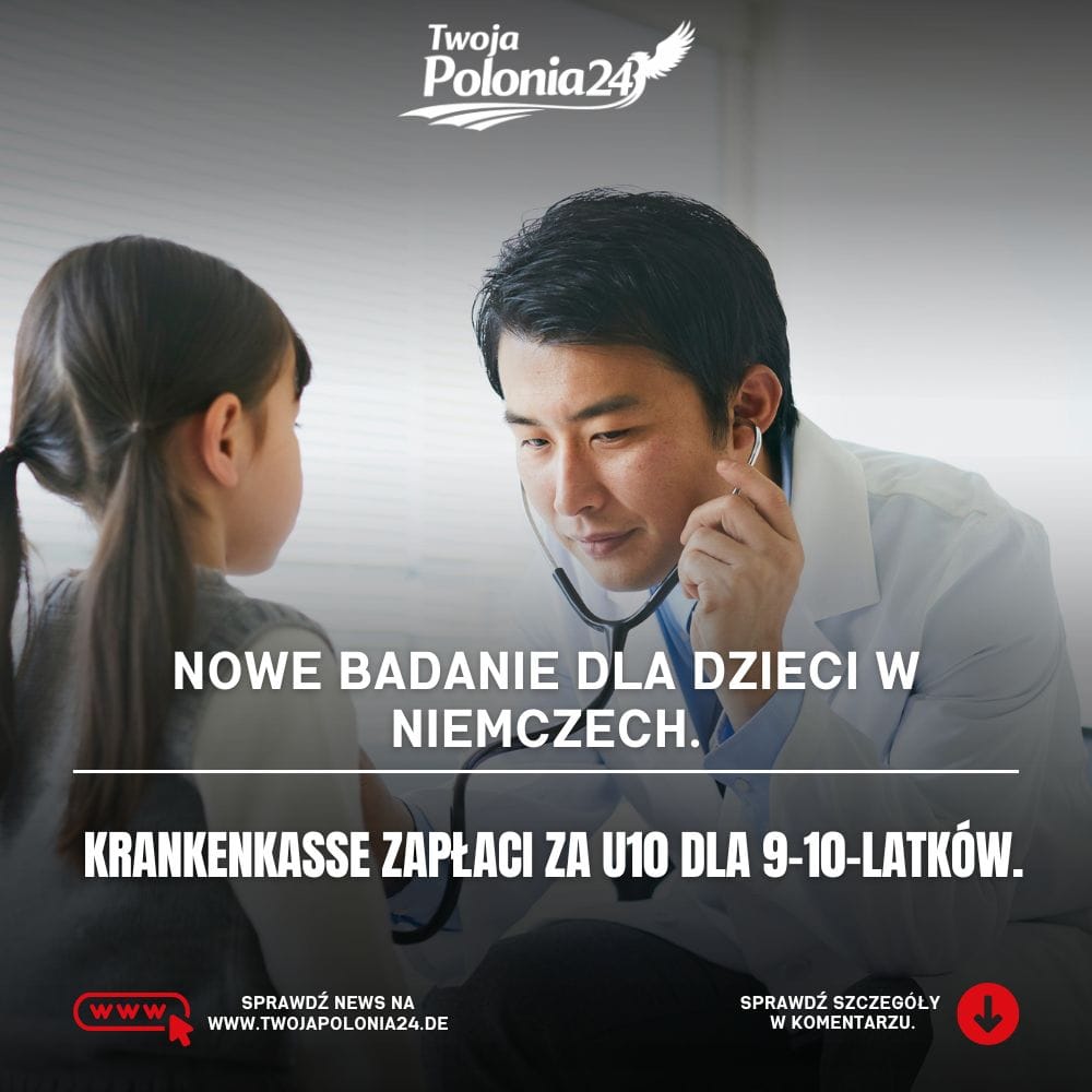 U10 w Niemczech jako nowe badanie profilaktyczne dla dzieci w wieku 9–10 lat finansowane przez Krankenkasse