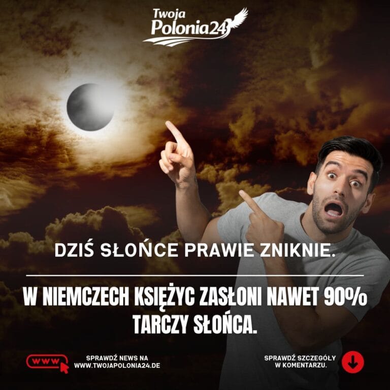 Zaćmienie Słońca w Niemczech 12 sierpnia 2026 roku z zakryciem nawet 90 procent tarczy