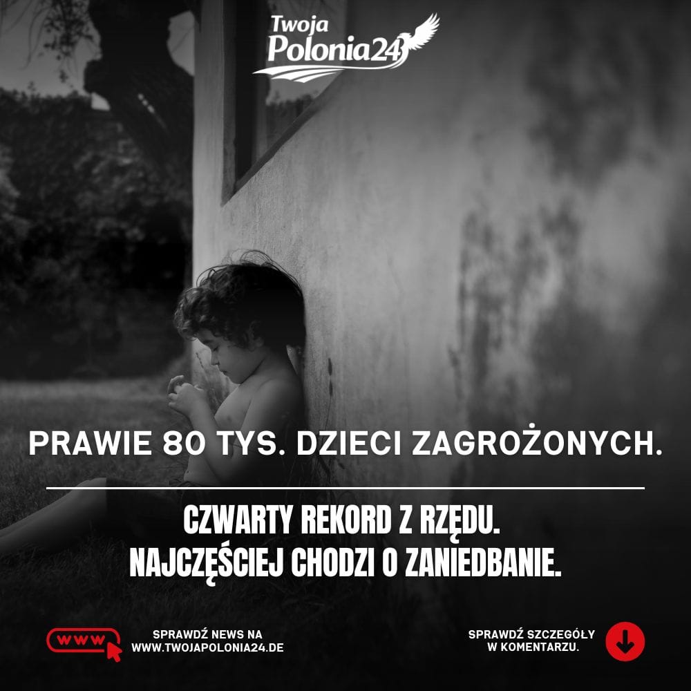 Zagrożone dzieci w Niemczech, prawie 80 tysięcy przypadków Kindeswohlgefährdung w 2025 roku