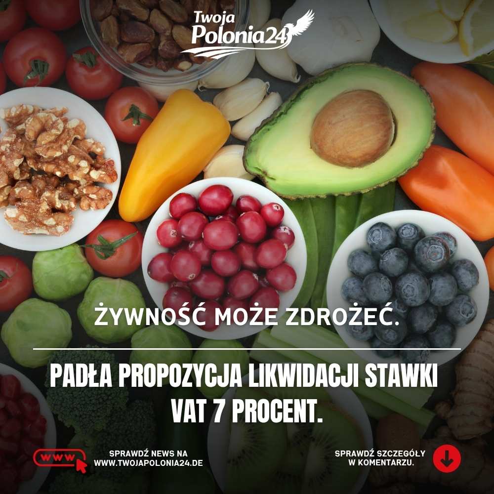 Żywność w Niemczech z VAT 19 procent w niemieckim supermarkecie