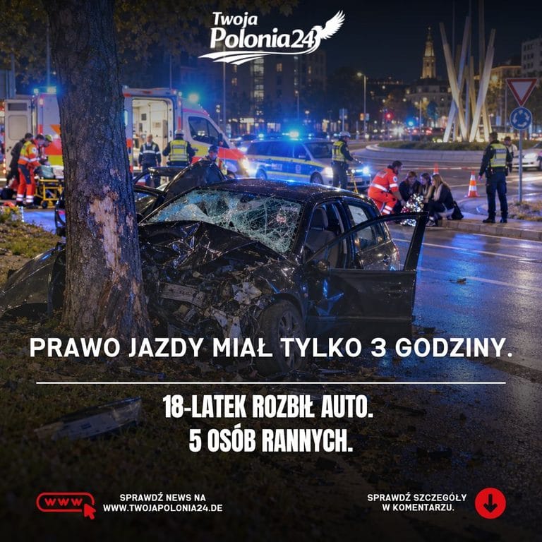 18-latek stracił prawo jazdy po wypadku w Heilbronn