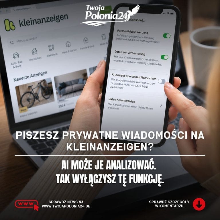 AI analizuje wiadomości na Kleinanzeigen w Niemczech