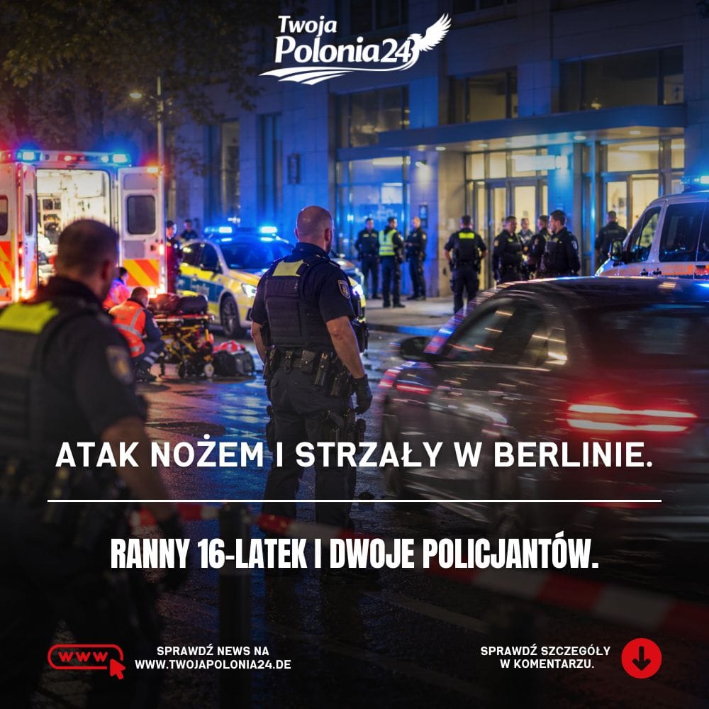 Atak nożem w Berlinie i strzały naprzeciw komisariatu w Wedding