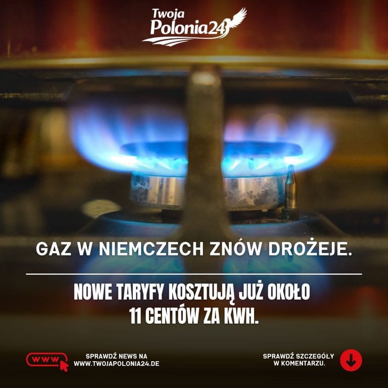 Ceny gazu w Niemczech 2026 znowu rosną do około 11 centów za kWh