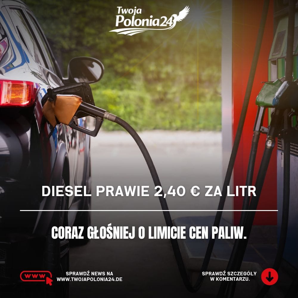 Ceny paliw w Niemczech – benzyna E10 około 2,27 euro i diesel prawie 2,40 euro za litr
