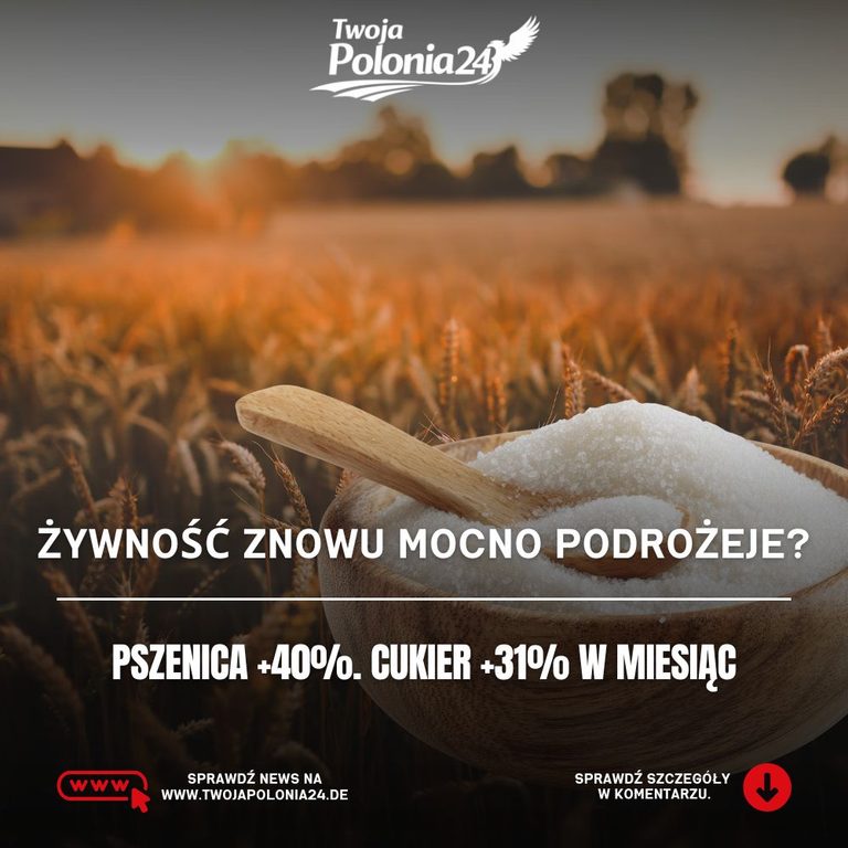 Ceny żywności w Niemczech mogą wzrosnąć przez droższą pszenicę i cukier