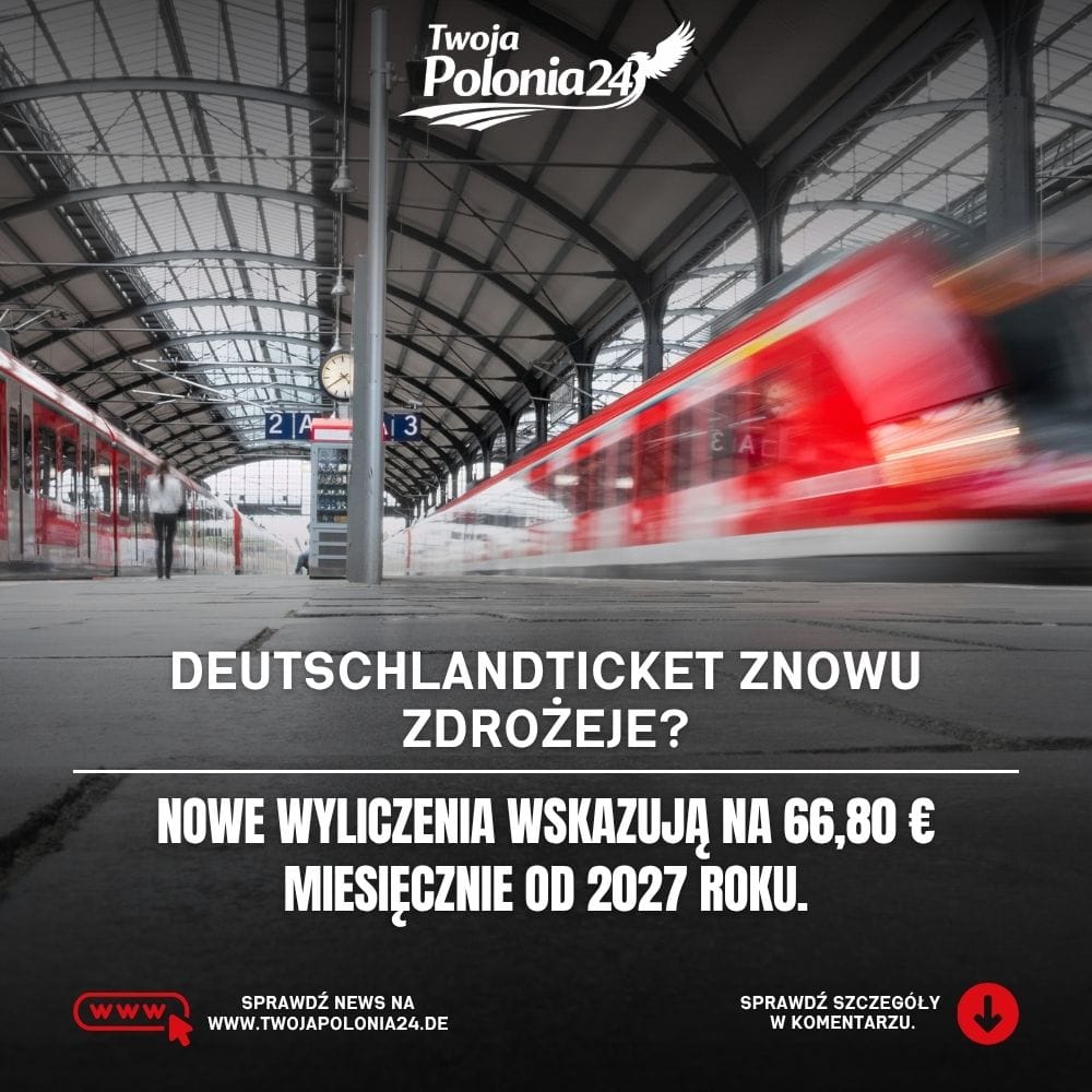 Podwyżka Deutschlandticket 2027 – cena może wzrosnąć do 66,80 euro miesięcznie