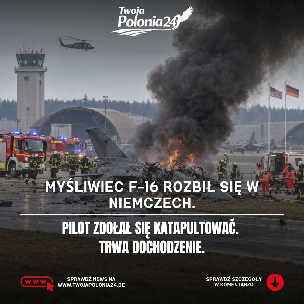 F-16 rozbił się w Niemczech na terenie bazy Spangdahlem
